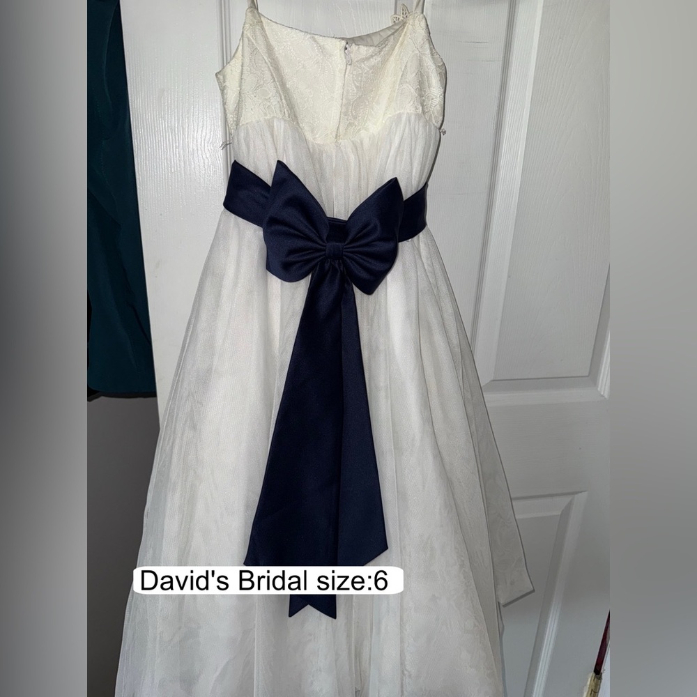 David's Bridal A-line Dress in Off white